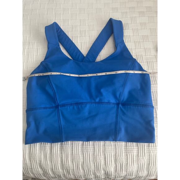 Lululemon Beat the Heat Bra Pipe Dream Blue 8 Athletisure Gym Workout Exercise 8 - Picture 7 of 11